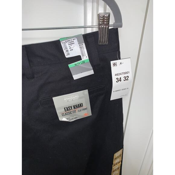 NWT Dockers Men's Classic Fit Chino Pants Black Size 34x32 Casual - Picture 3 of 6